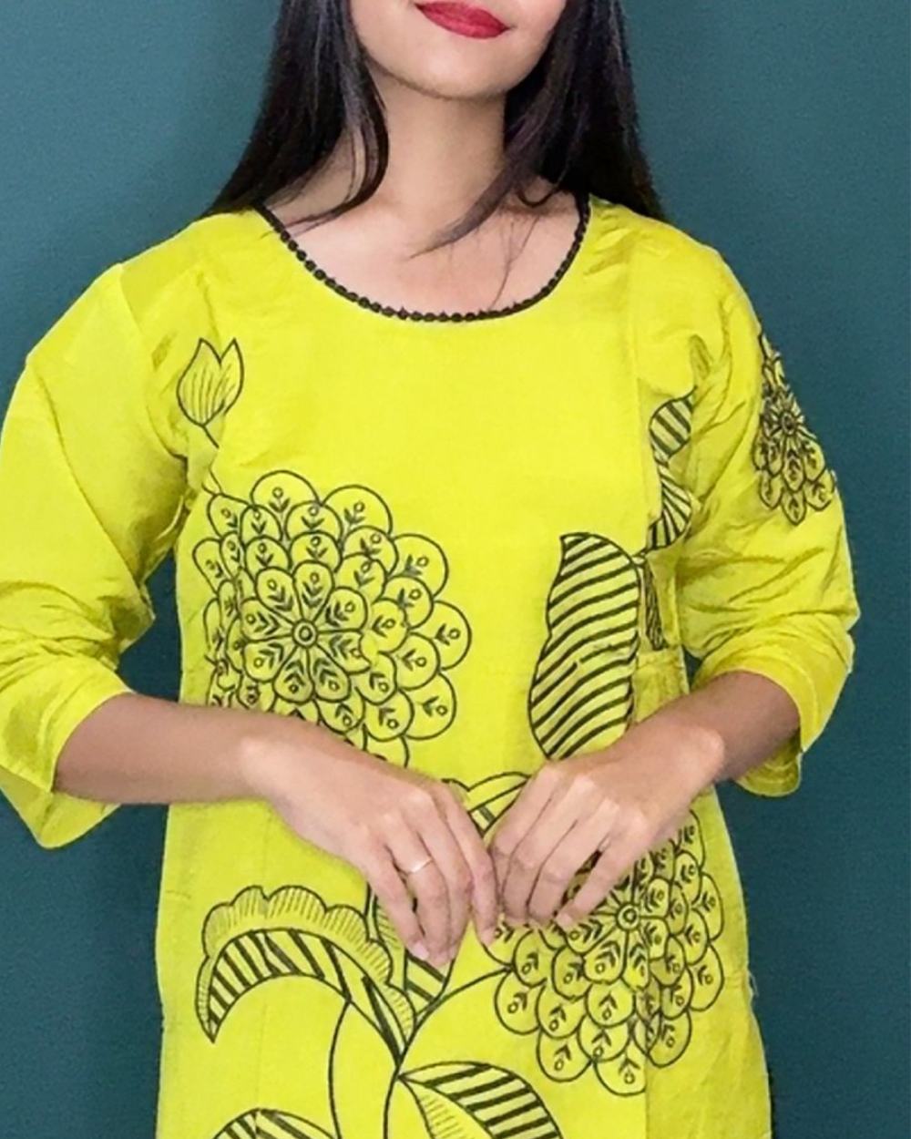 TANRAAYA Cotton Blend Floral print kurta set - Image 4