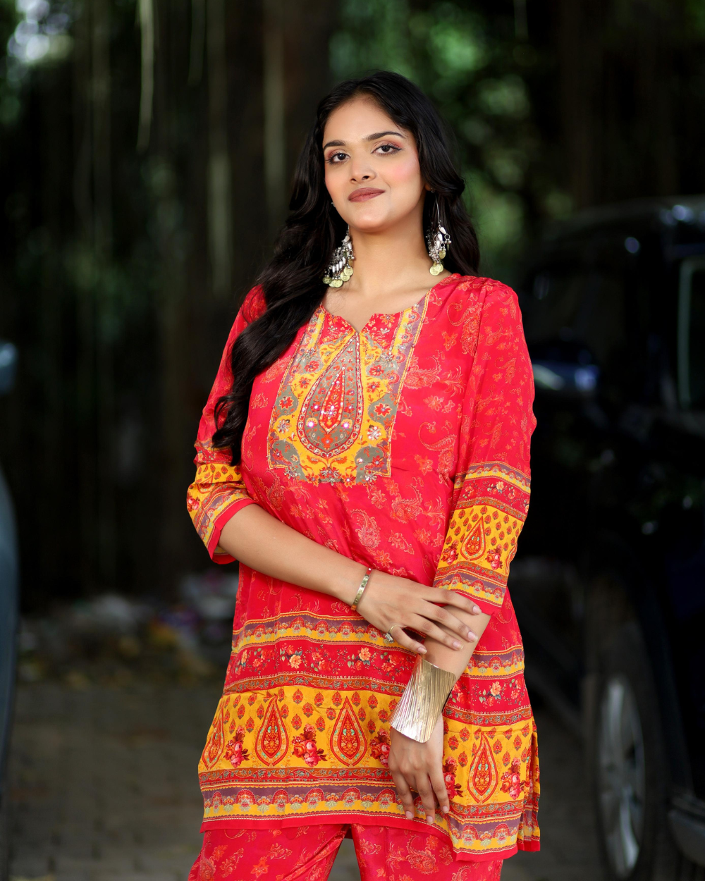 TANRAAYA Raspberry Co-ord set with print - Image 3