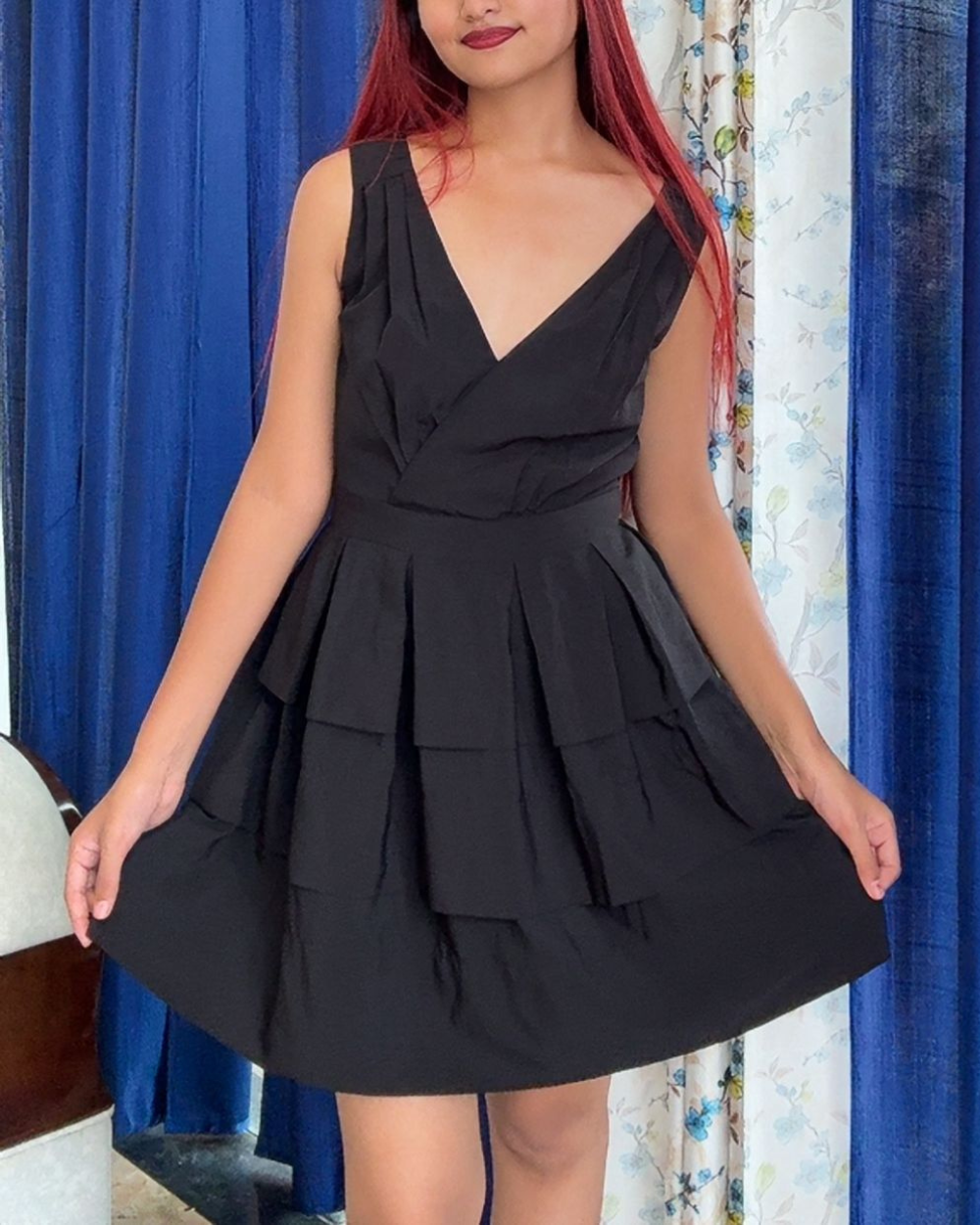 TANRAAYA Black Short Dress - Image 5